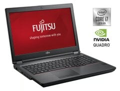 Мобільна робоча станція Fujitsu Celsius H7510 / 15.6" (1920x1080) IPS / Intel Core i7-10850H (6 (12) ядер по 2.7 - 5.1 GHz) / 32 GB DDR4 / 512 GB SSD M.2 / nVidia Quadro T1000, 4 GB GDDR6, 128-bit / WebCam