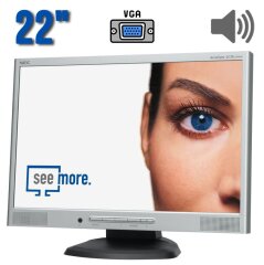 Монітор Б-клас NEC AccuSync LCD223WM / 22" (1680x1050) TN / VGA / Вбудовані колонки (2x 1W) / VESA 100x100