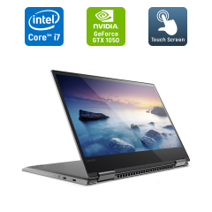 Ноутбук-трансформер Б-клас Lenovo Yoga 720-15 IKB / 15.6" (3840x2160) IPS Touch / Intel Core i7-7700HQ (4 (8) ядра по 2.8 - 3.8 GHz) / 12 GB DDR4 / 256 GB SSD / nVidia GeForce GTX 1050, 2 GB GDDR5, 128-bit / TouchID