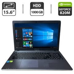 Ноутбук Asus A550L / 15.6" (1366x768) TN / Intel Core i7-4510U (2 (4) ядра по 2.0 - 3.1 GHz) / 8 GB DDR3 / 1000 GB HDD / nVidia GeForce 820M, 2 GB GDDR3, 64-bit / WebCam / DVD-ROM