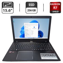 Ноутбук Б-класс Acer Aspire E 15 / 15.6" (1366x768) TN / AMD A10-9600P (4 ядра по 2.4 - 3.3 GHz) / 16 GB DDR3 / 256 GB SSD / AMD Radeon R7 M340, 1 GB GDDR3, 64-bit / WebCam