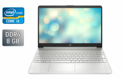 Ноутбук Б-класс HP 15-dy1043dx / 15.6" (1366x768) TN / Intel Core i3-1005G1 (2 (4) ядра по 1.2 - 3.4 GHz) / 8 GB DDR4 / 256 GB SSD / Intel UHD Graphics / WebCam / Windows 10