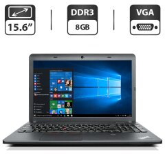 Ноутбук Б-класс Lenovo ThinkPad E540 / 15.6" (1366x768) TN / Intel Core i3-4000M (2 (4) ядра по 2.4 GHz) / 8 GB DDR3 / 500 GB HDD / Intel HD Graphics 4600 / WebCam / VGA