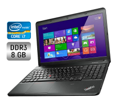 Ноутбук Б-класс Lenovo ThinkPad E540 / 15.6" (1366x768) TN / Intel Core i7-4702MQ (4 (8) ядра по 2.2 - 3.2 GHz) / 8 GB DDR3 / 256 GB SSD / Intel HD Graphics 4600 / WebCam / Fingerprint / Windows 10