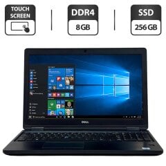 Ноутбук Dell Latitude 5580 / 15.6" (1920x1080) IPS Touch / Intel Core i5-6300U (2 (4) ядра по 2.4 - 3.0 GHz) / 8 GB DDR4 / 256 GB SSD / Intel HD Graphics 520 / WebCam / Windows 10 Pro