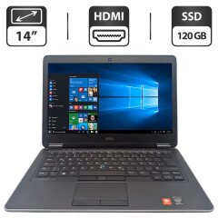 Ноутбук Dell Latitude E7440 / 14" (1366x768) TN / Intel Core i5-4300U (2 (4) ядра по 1.9 - 2.9 GHz) / 6 GB DDR3 / 120 GB SSD / Intel HD Graphics 4400 / WebCam / DVD-ROM