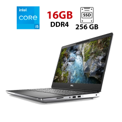 Ноутбук Dell Precision 7550 / 15.6" (1920x1080) IPS / Intel Core i5-10400H (4 (8) ядра по 2.6 - 4.6 GHz) / 16 GB DDR4 / 256 GB SSD / Intel UHD Graphics / WebCam