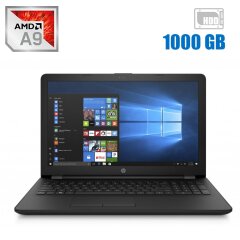 Ноутбук HP 15-db0223ur / 15.6" (1920x1080) TN / AMD A9-9425 (2 ядра по 3.1 - 3.7 GHz) / 4 GB DDR4 / 1000 GB HDD / AMD Radeon R5 Graphics / WebCam 