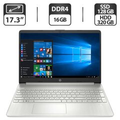Ноутбук HP 17-by4063cl / 17.3" (1600x900) TN / Intel Core i5-1135G7 (4 (8) ядра по 4.2 GHz) / 16 GB DDR4 / 128 GB SSD + 320 GB HDD / Intel Iris X Graphics / WebCam / DVD-ROM / HDMI