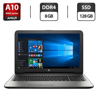 Ноутбук HP Pavilion 15-ba037cl / 15.6" (1366x768) TN / AMD A10-9600P (4 ядра по 2.4 - 3.3 GHz) / 8 GB DDR4 / 128 GB SSD / AMD Radeon R5 Graphics / WebCam / HDMI