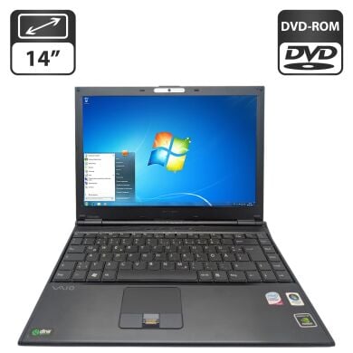 Ноутбук Sony Vaio VGN-SZ71WN / 14" (1280x800) TN / Intel Core 2 Duo T9300 (2 ядра по 2.5 GHz) / 4 GB DDR2 / 200 GB HDD / nVidia GeForce 8400M, 256 MB GDDR3, 128-bit / WebCam / DVD-ROM
