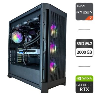 Сборка под заказ: компьютер Cougar Duoface Pro RGB Tower / AMD Ryzen 7 5800X3D (8 (16) ядер по 3.4 - 4.5 GHz) / 32 GB DDR4 / 2000 GB SSD M.2 / nVidia GeForce RTX 4060, 8 GB GDDR6, 128-bit / 750W