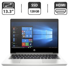 Ультрабук Б-клас HP ProBook 430 G6 / 13.3" (1366x768) TN / Intel Core i3-8145U (2 (4) ядра по 2.1 - 3.9 GHz) / 4 GB DDR3 / 128 GB SSD / Intel UHD Graphics / WebCam / HDMI