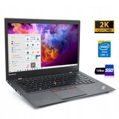 Ультрабук Б-класс Lenovo ThinkPad X1 Carbon (3rd Gen) / 14" (2560x1440) IPS / Intel Core i5-5200U (2 (4) ядра по 2.2 - 2.7 GHz) / 8 GB DDR3 / 128 GB SSD M.2 / Intel HD Graphics 5500 / WebCam / HDMI / miniDP 