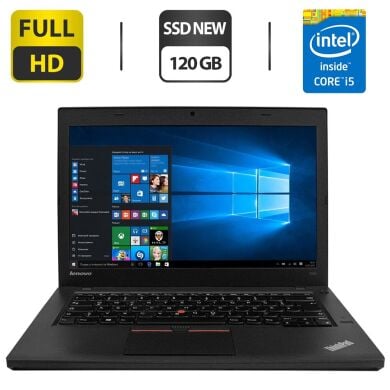 Ультрабук Lenovo ThinkPad T460 / 14" (1920x1080) IPS / Intel Core i5-6200U (2 (4) ядра по 2.3 - 2.8 GHz) / 8 GB DDR3 / 120 GB SSD / Intel HD Graphics 520 / WebCam Ультрабук Lenovo ThinkPad T460 / 14" (1920x1080) IPS / Intel Core i5-6200U (2 (4) ядра по 2.3 - 2.8 GHz) / 8 GB DDR3 / 120 GB SSD / Intel HD Graphics 520 / WebCam