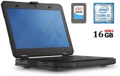 Захищений ноутбук Dell Latitude 5414 Rugged / 14" (1920x1080) IPS Touch / Intel Core i5-6300U (2 (4) ядра по 2.4 - 3.0 GHz) / 16 GB DDR4 / 256 GB SSD NEW / Intel HD Graphics 520 / WebCam / HDMI / 4G LTE