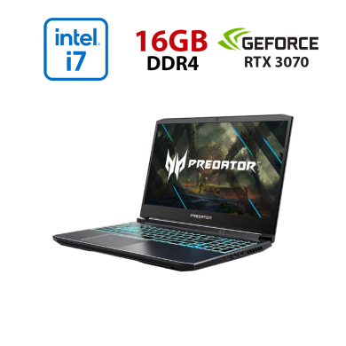 Ігровий ноутбук Acer Predator Helios 300 PH315-53-720R / 15.6" (1920x1080) IPS / Intel Core i7-10750H (6 (12) ядер по 2.6 - 4.8 GHz) / 16 GB DDR4 / 960 GB SSD / nVidia GeForce RTX 3070, 8 GB GDDR6, 256-bit / WebCam