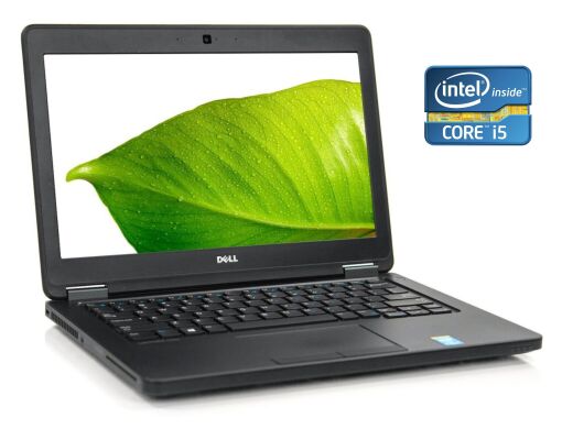 Нетбук Dell Latitude E5250 / 12.5" (1366x768) TN / Intel Core i5-5300U (2 (4) ядра по 2.3 - 2.9 GHz) / 8 GB DDR3 / 256 GB SSD / Intel HD Graphics 5500 / WebCam / Win 10 Pro