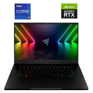 Ігровий ноутбук Razer Blade 15 RZ09-0421 / 15.6" (2560x1440) OLED / Intel Core i9-12900H (14 (20) ядер по 2.5 - 5.0 GHz) / 16 GB DDR5 / 1000 GB SSD NVMe / nVidia GeForce RTX 3070 Ti, 8 GB GDDR6, 256-bit / WebCam
