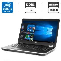Ноутбук Dell Latitude E6540 / 15.6" (1366x768) TN / Intel Core i5-4200M (2 (4) ядра по 2.5 - 3.1 GHz) / 8 GB DDR3 / 360 GB SSD NEW / Intel HD Graphics 4600 / DVD-ROM / Windows 10 Pro