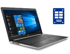 Ноутбук HP 17-by1061st / 17.3" (1600x900) TN / Intel Core i3-8145U (2 (4) ядра по 2.1 - 3.9 GHz) / 8 GB DDR4 / 480 GB SSD / Intel HD Graphics 620 / WebCam / DVD-ROM / Win 10 Home