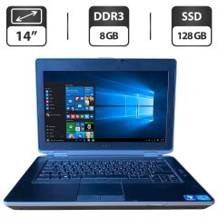 Ноутбук Dell Latitude E6430 / 14" (1366x768) TN / Intel Core i7-3540M (2 (4) ядра по 3.0 - 3.7 GHz) / 8 GB DDR3 / 128 GB SSD / Intel HD Graphics 4000 / VGA