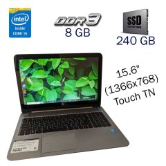 Ноутбук HP Envy M6-k015dx / 15.6" (1366x768) Touch TN / Intel Core i5-4200U (2 (4) ядра по 1.6 - 2.6 GHz) / 8 GB DDR3 / 240 GB SSD / Intel HD Graphics 4400 / WebCam / Без АКБ