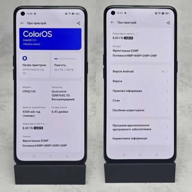Смартфон Б-класс Oppo Find X3 Lite / 6.43" (1080x2400) IPS Touch / Qualcomm Snapdragon 765G (8 ядер по 1.8 - 2.4 GHz) / 8 GB DDR3 / 128 GB eMMC / Qualcomm Adreno 620 / WebCam / Android 11