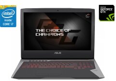Ігровий ноутбук Asus ROG G752VM / 17.3" (1920x1080) IPS / Intel Core i7-6700HQ (4 (8) ядра по 2.6 - 3.5 GHz) / 16 GB DDR4 / 256 GB SSD + 1000 GB HDD / nVidia GeForce GTX 1060, 6 GB GDDR5, 192-bit / WebCam / DVD-ROM / Win 10 Home