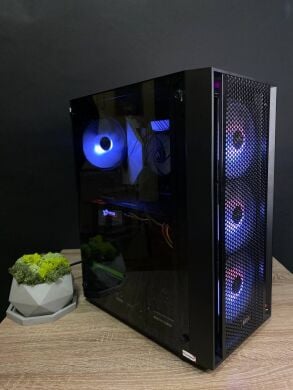 Игровой ПК Aura Tower / Intel Core i5-8400 (6 ядер по 2.8 - 4.0 GHz) / 16 GB DDR4 / 256 GB SSD M.2 + 500 GB HDD / nVidia GeForce GTX 1070 Ti, 8 GB GDDR5, 256-bit / Win 10
