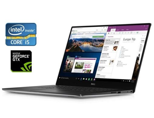 Ігровий ноутбук Б-клас Dell XPS 15 9550 / 15.6" (3840x2160) IPS / Intel Core i5-6300HQ (4 ядра по 2.3 - 3.2 GHz) / 8 GB DDR4 / 500 GB SSD / nVidia GeForce GTX 960M, 2 GB GDDR5, 128-bit / WebCam / Win 10 Pro