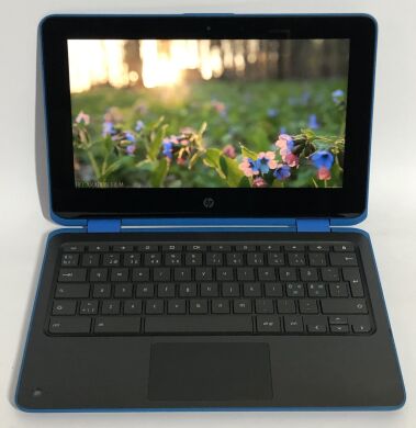 Ультрабук-трансформер HP Chromebook x360 11 G2 EE / 11.6" (1366x768) IPS Touch / Intel Celeron N4100 (4 ядра по 1.1 - 2.4 GHz) / 8 GB DDR4 / 64 GB eMMC / Intel UHD Graphics 600 / WebCam / ChromeOS