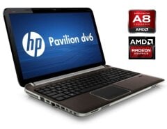 Ноутбук Б-клас HP Pavilion dv6-6135dx / 15.6" (1366x768) TN / AMD A8-3500M (4 ядра по 1.5 - 2.4 GHz) / 8 GB DDR3 / 128 GB SSD / AMD Radeon 6600M, 1 GB GDDR5, 32-bit / WebCam / Win 10 Pro