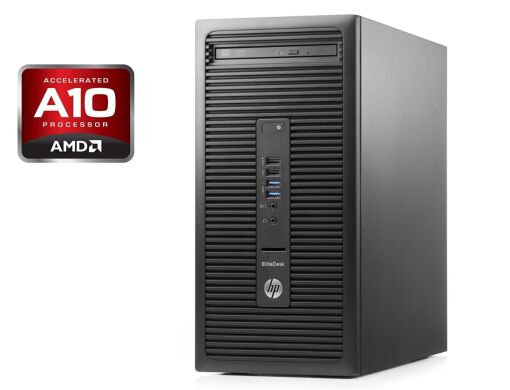 ПК HP EliteDesk 705 G2 Tower / AMD Pro A10-8750B (4 ядра по 3.6 - 4.0 GHz) / 16 GB DDR3 / 240 GB SSD / AMD Radeon R7 Graphics