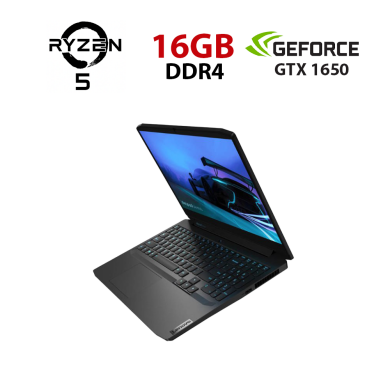 Игровой ноутбук Lenovo Ideapad Gaming 3 15ARH05 / 15.6" (1920x1080) IPS / AMD Ryzen 5 4600H (6 (12) ядер по 3.0 - 4.0 GHz) / 16 GB DDR4 / 480 GB SSD M.2 / nVidia GeForce GTX 1650, 4GB GDDR6, 128-bit / WebCam