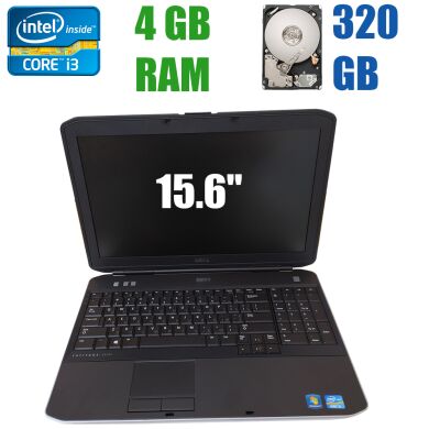 Dell Latitude E5530 / 15.6" (1366x768) / Intel Core i3-3110M (2(4)ядра по 2.4GHz) / 4 GB DDR3 / 320 GB HDD / USB 3.0