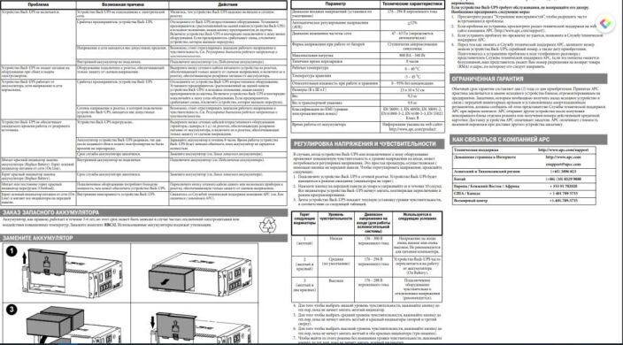 ИБП APC Back-UPS RS 800 / 220-240 V / 800 V·А / 540W / 4 выхода / без АКБ