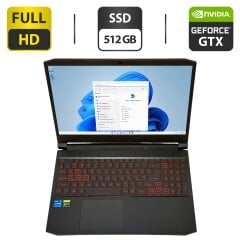 Ігровий ноутбук Acer Nitro 5 AN515-57-56FC / 15.6" (1920x1080) IPS / Intel Core i5-11400H (6 (12) ядер по 2.2 - 4.5&nbsp;GHz) / 16 GB DDR4 / 512 GB SSD / nVidia GeForce GTX 1650, 4 GB GDDR6, 128-bit / WebCam