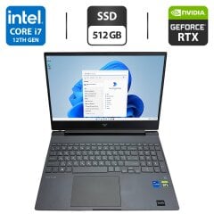 Игровой ноутбук Б-класс HP Victus 15-fa0032dx / 15.6" (1920x1080) IPS / Intel Core i7-12650H (10 (16) ядер по 3.5 - 4.7 GHz) / 16 GB DDR4 / 512 GB SSD / nVidia GeForce RTX 3050 Ti, 4 GB GDDR6, 128-bit / WebCam