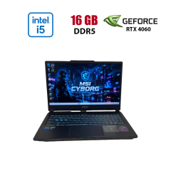 Игровой ноутбук Б-класс MSI Cyborg 15 A12VF / 15.6" (1920x1080) IPS / Intel Core i5-12450H (8 (12) ядер по 3.3 - 4.4 GHz) / 16 GB DDR5 / 512 GB SSD M.2 / nVidia GeForce RTX 4060, 8 GB GDDR6, 128-bit / WebCam