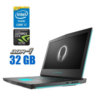 Ігровий ноутбук Dell Alienware 15 R4 / 15.6" (3840x2160) IPS / Intel Core i7-8750H (6 (12) ядра по 2.2 - 4.1 GHz) / 32 GB DDR4 / 512 GB SSD M.2 + 1000 GB HDD / nVidia GeForce GTX 1070, 8 GB GDDR5, 256-bit / WebCam