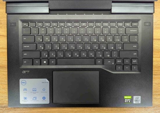 Игровой ноутбук Dell G7 7500 / 15.6" (3840x2160) IPS / Intel Core i7-10750H (6 (12) ядер по 2.6 - 5.0 GHz) / 32 GB DDR4 / 1000 GB SSD / nVidia GeForce RTX 2070, 8 GB GDDR6, 256-bit / WebCam / Windows 11 Игровой ноутбук Dell G7 7500 / 15.6" (3840x2160) IPS / Intel Core i7-10750H (6 (12) ядер по 2.6 - 5.0 GHz) / 32 GB DDR4 / 1000 GB SSD / nVidia GeForce RTX 2070, 8 GB GDDR6, 256-bit / WebCam / Windows 11