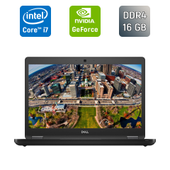 Ігровий ноутбук Dell Latitude 5491 / 14" (1920x1080) IPS / Intel Core i7-8850H (6 (12) ядра по 2.6 - 4.3 GHz) / 16 GB DDR4 / 512 GB SSD / nVidia GeForce MX130, 2 GB GDDR5, 64-bit / WebCam / Windows 10