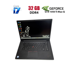 Ігровий ноутбук Lenovo ThinkPad X1 Extreme / 15.6" (1920x1080) IPS / Intel Core i7-8750H (6 (12) ядра по 2.2 - 4.1 GHz) / 32 GB DDR4 / 256 GB SSD + 256 GB SSD / nVidia GeForce GTX 1050 Ti Max-Q, 4 GB GDDR5, 128-bit / WebCam