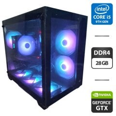 Игровой ПК AeroCool Dryft Tower / Intel Core i5-9400 (6 ядер по 2.9 - 4.1 GHz) / 28 GB DDR4 / 256 GB SSD + 500 GB SSD M.2 / nVidia GeForce GTX 1660 Super, 6 GB GDDR6, 192-bit / 600W