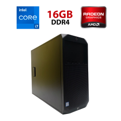 Ігровий ПК HP Z2 Pawer Tower / Intel Core i7-8700K (6 (12) ядер по 3.7 - 4.7 GHz) / 16 GB DDR4 / 512 GB SSD / AMD Radeon RX 580, 8 GB GDDR5, 256-bit