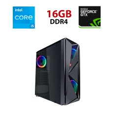 Игровой ПК STALKER F4-3R1 Color LED Tower / Intel Core i5-10400F (6 (12) ядер по 2.9 - 4.3 GHz) / 16 GB DDR4 / 480 GB SSD / nVidia GeForce RTX 5060, 8 GB GDDR7, 128-bit
