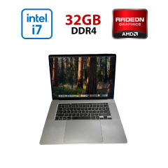 Ігровий ультрабук Apple MacBook Pro 16 2019 A2141 / 16" (3072x1920) IPS / Intel Core i7-9750H (6 (12) ядер по 2.6 - 4.5 GHz) / 32 GB DDR4 / 1000 GB SSD / AMD Radeon Pro 5500M, 8 GB GDDR6, 128-bit / WebCam / MacOS