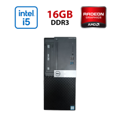Компьютер Dell OptiPlex 5040 Tower / Intel Core i5-6500 (4 ядра по 3.2 - 3.6 GHz) / 16 GB DDR3 / 120 GB SSD / AMD Radeon HD 6450, 2 GB DDR3, 64-bit