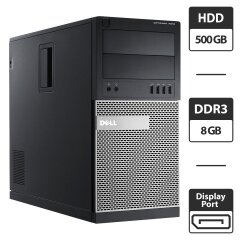 Комп'ютер Dell OptiPlex 7010 Tower / Intel Core i7-3770 (4 (8) ядра по 3.4 - 3.9 GHz) / 8 GB DDR3 / 500 GB HDD / Intel HD Graphics 4000 / DisplayPort